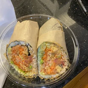 Sushi wrap!  This thing was literally the size of my head!