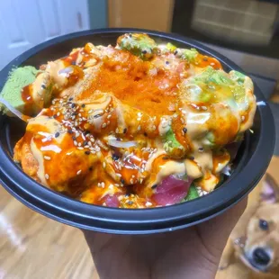 Custom 3 protein poke bowl