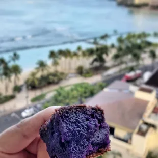 Ube butter mochi  picture a brownie but SO MUCH BETTER!