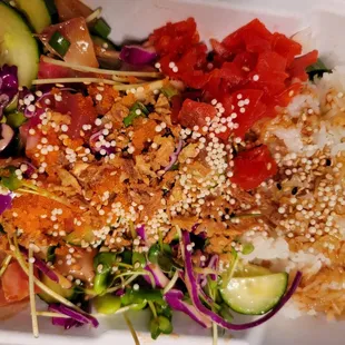 a close up of a bowl of food
