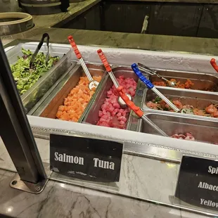 a variety of food items