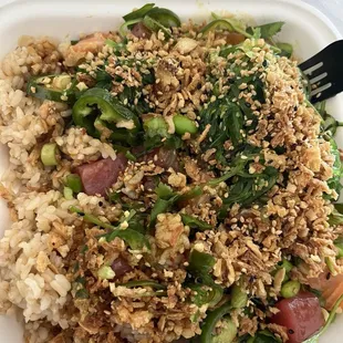 Poke bowl. Generous serving