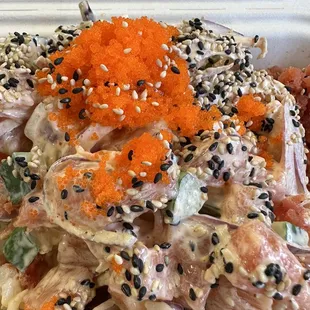 a close up of a plate of food