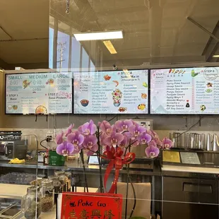 the menus of the restaurant