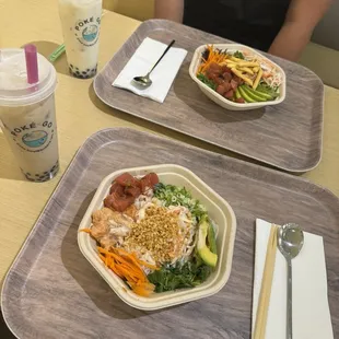 Poké bowls and boba
