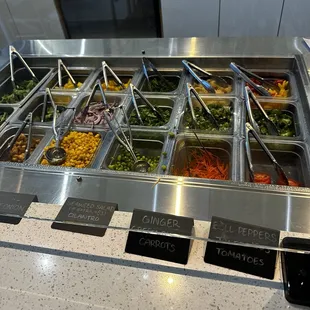 Poke bowl selections