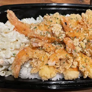 Garlic Shrimp Plate with Mac Salad