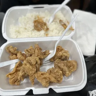 Our Prince Plain Korean Chicken Bowl with everything else on the side Thanks a lot Judith :) we will be back.