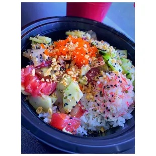 Ahi tuna &amp; tako (octopus) poke bowl