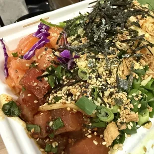 Regular, half rice half salad