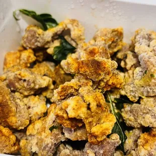 a close up of a box of food