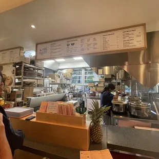 a man sitting at the counter