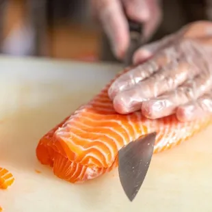 freshly fileted before the lunch and dinner rush