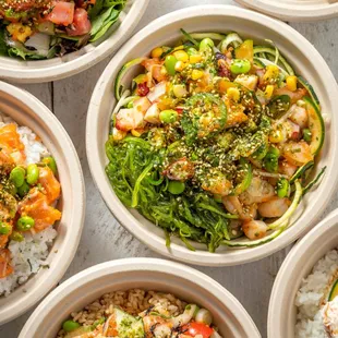 Fresh ingredients in every poke bowl