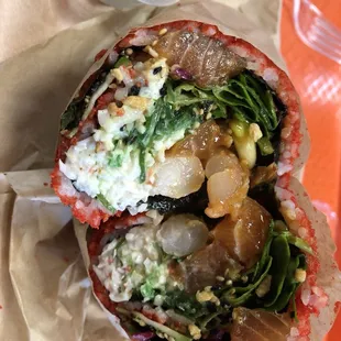 Finished pokerito with Hot Cheeto dust