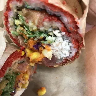 Pokerito with spicy Cheeto crust... good, but will stick to bowls moving forward