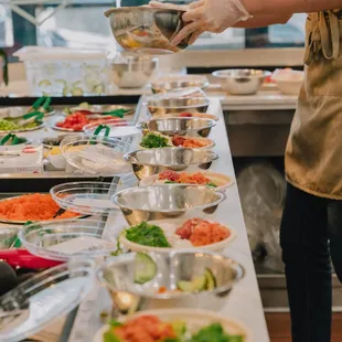 Fresh ingredients, sourced from local farms in California