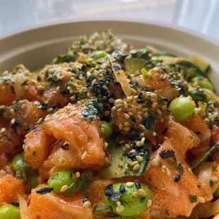 Poke House's Signature House Salmon Bowl
