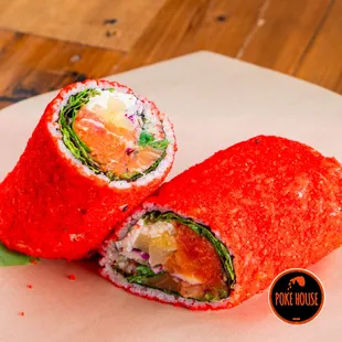 a roll of sushi