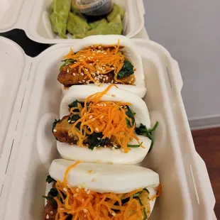 Tofu buns and Goyoza were the perfect working lunch!
