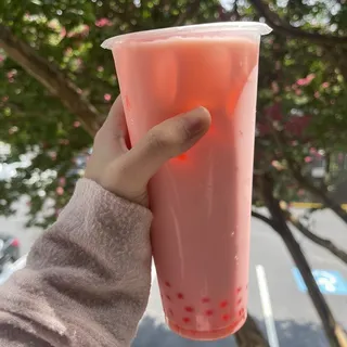Cold Strawberry Milk Tea
