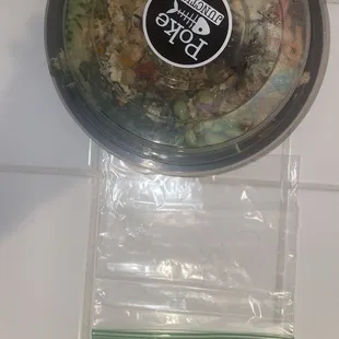 Hair strand that came out of bowl