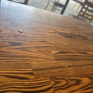 Dirty table