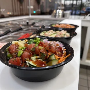 a bowl of food on a counter
