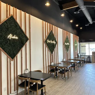 the interior of the restaurant