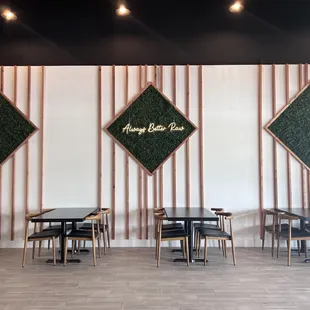 the interior of the restaurant