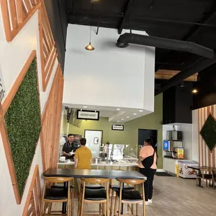 the interior of the restaurant