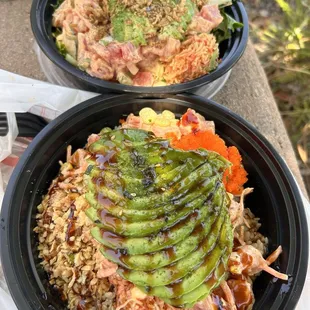 2 medium poke bowls