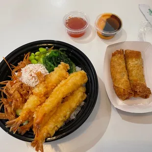 S5.Shrimp Tempura Bowl A2. Egg Roll (Pork)