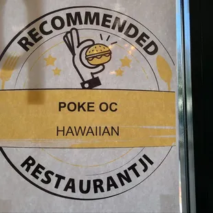 a sign for a restaurant