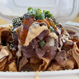Mini Poke Nachos