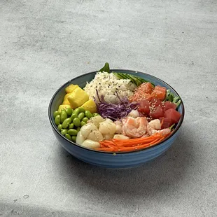 a bowl of food on a table