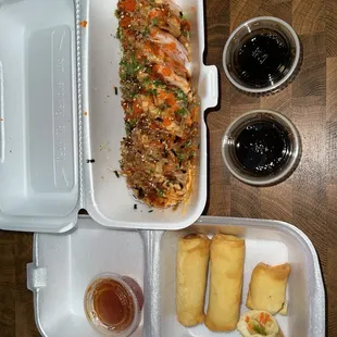 Los Angeles Roll and Spring Rolls