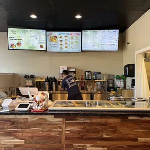 a man standing at the counter