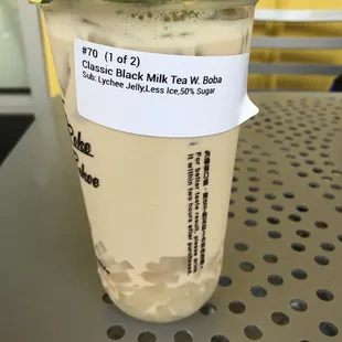 Classic Black Milk Tea with Boba