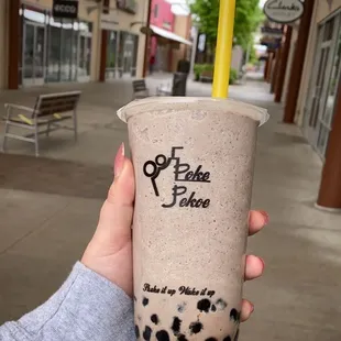 Oreo Taro Ice Shake with Boba