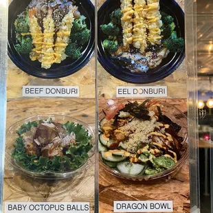 a variety of dishes