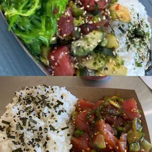 Top- Big Ahi from Austin location. Bottom- Big Ahi from San Antonio location.