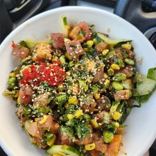 3 Protein Poke Bowl || IG: @misspiggyeats