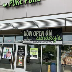 the front of the store