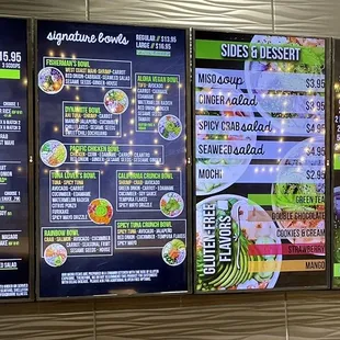 menus and prices