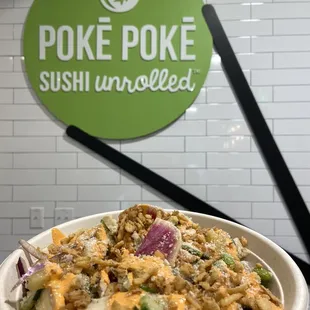 a bowl of food