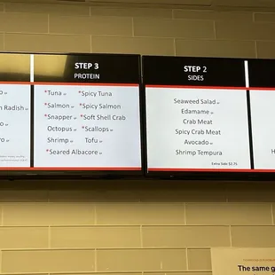 Step 2: your sides Step 3: your proteins