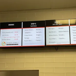 Step 4: mix-ins Step 5: Toppings Drinks