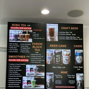 Drink menu