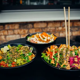 3 Poke Bowls